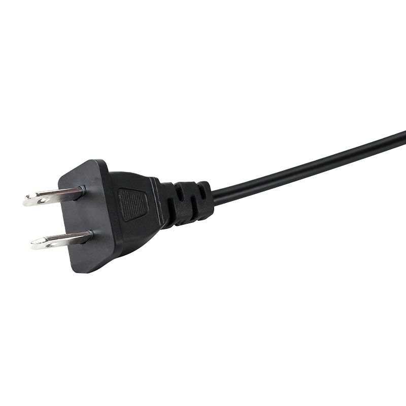 Cavo di alimentazione rotondo a 2 pin con spina piatta standard americano a 2 pin