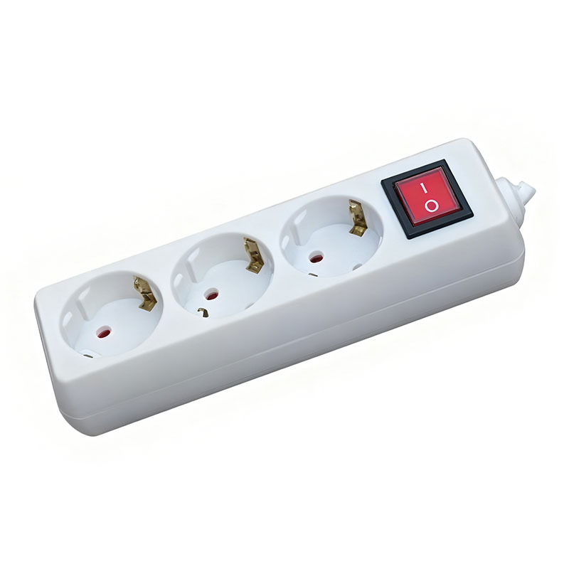 Ciabatta con presa di prolunga retrattile EU Schuko con interruttore a bilanciere